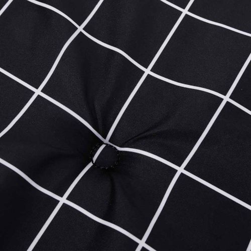 Възглавници за градински столове 2 бр черно каре 40x40x4см плат