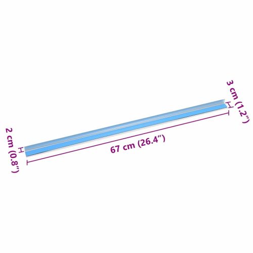 Профили за ръбове на стълби 10 pcs Сребрист 67 x 3 x 2 см