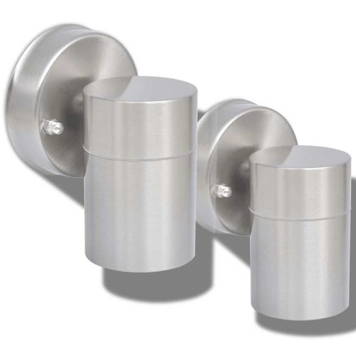 Външни LED прожектори, неръждаема стомана, насочени надолу, 2бр