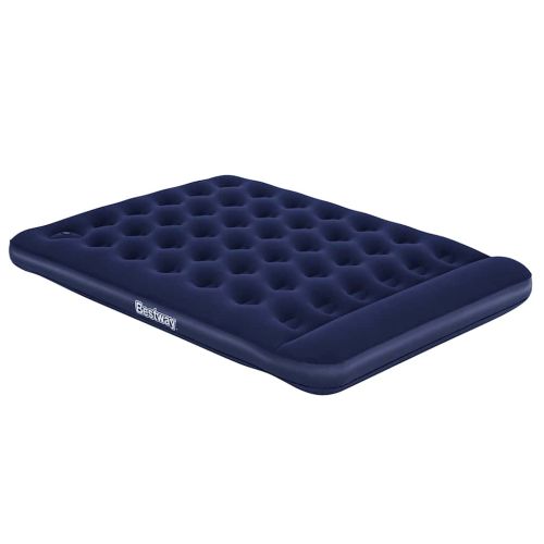 Bestway Надуваем флокиран матрак с вградена крачна помпа 203x152x28 см
