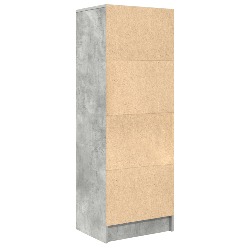 Висок шкаф с чекмедже Циментено сиво 45,5 x 34 x 127 см