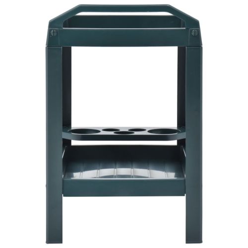 Количка за напитки, зелена, 69x53x72 см, пластмаса