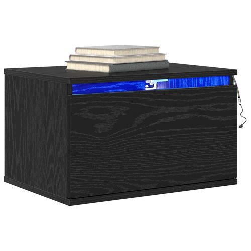 Стенен шкаф за нощно шкафче 2 pcs Черния дъб 50 x 36 x 30 см