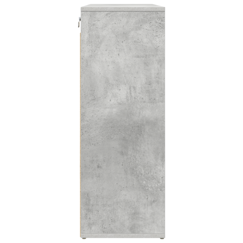 Шкаф за обувки Бетонно сиво 77,5 x 30 x 83,5 см Инженерно дърво