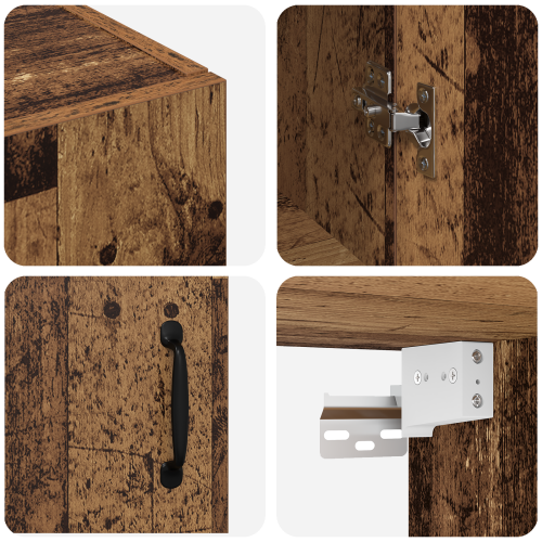 Стенен шкаф Старо дърво 69,5 x 34 x 90 см Инженерно дърво