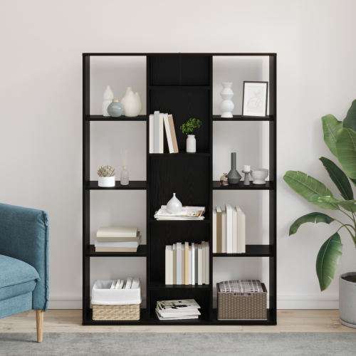 Разделител за стая Черния дъб 100 x 24 x 140 см Инженерно дърво