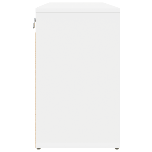 Шкаф за обувки с рафт Бяло 77,5 x 30 x 51 см Инженерно дърво