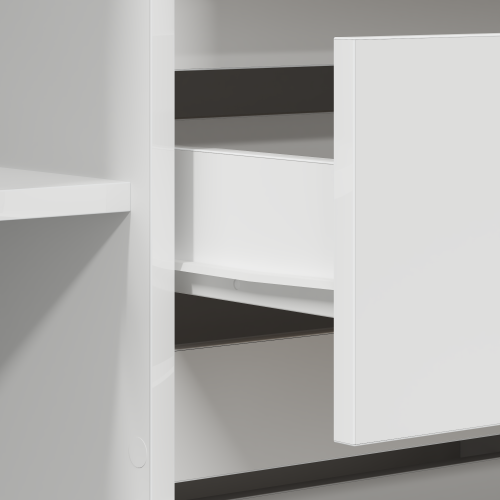 Служебен шкаф с чекмедже Бяло 120 x 41 x 75 см Инженерно дърво