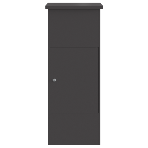 Пощенска кутия за пратки Черно 44,5 x 29 x 110,5 см Стомана