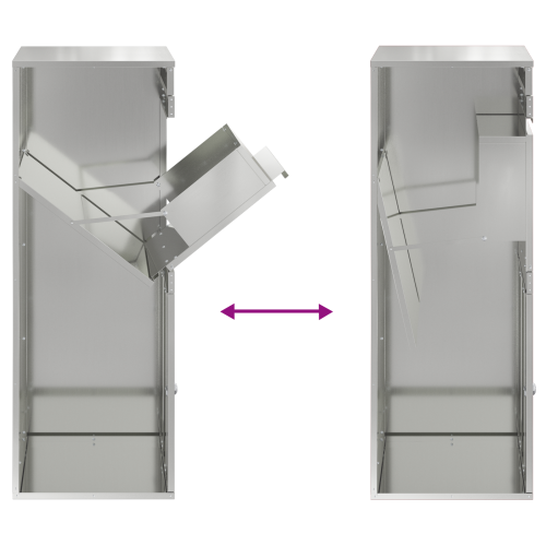 Пощенска кутия за пратки с врата Сребристо 47,5 x 38 x 59 см