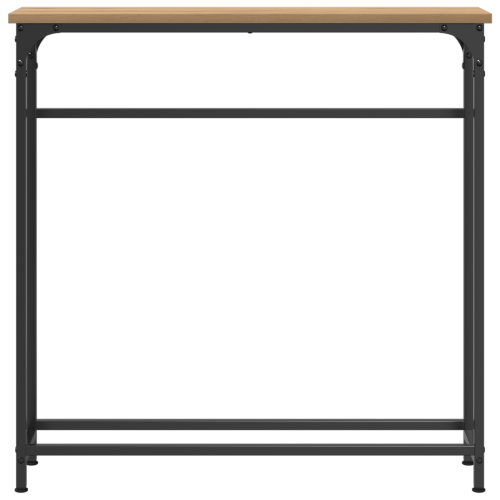 Конзолна маса с рафт Дъб 75 x 19,5 x 75 см Инженерно дърво