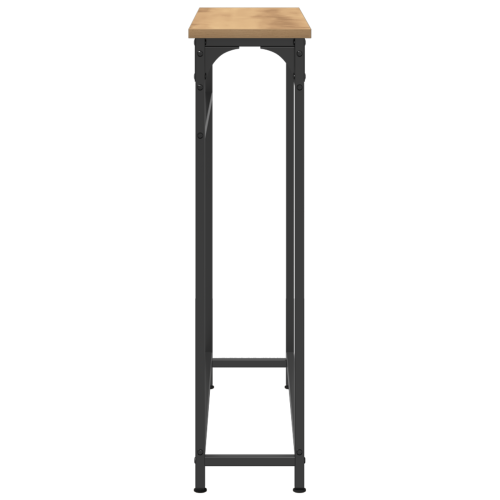 Конзолна маса с рафт Дъб 75 x 19,5 x 75 см Инженерно дърво