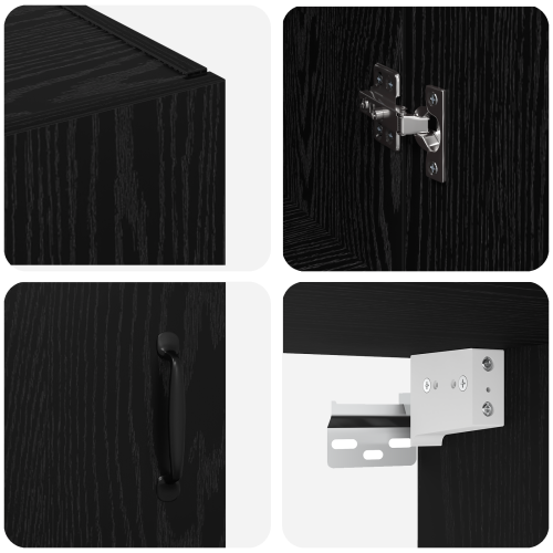 Стенен шкаф Черния дъб 69,5 x 34 x 90 см Инженерно дърво