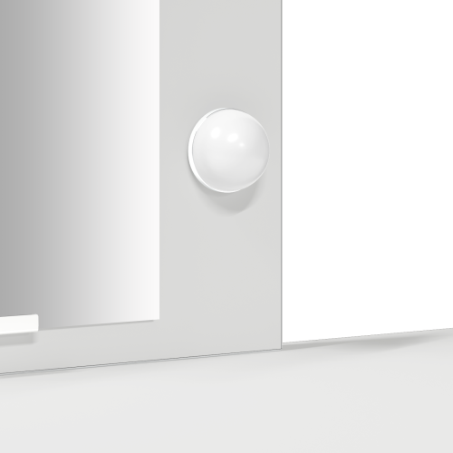 Тоалетка със съхранение Бяло 102 x 33 x 135 см Инженерно дърво