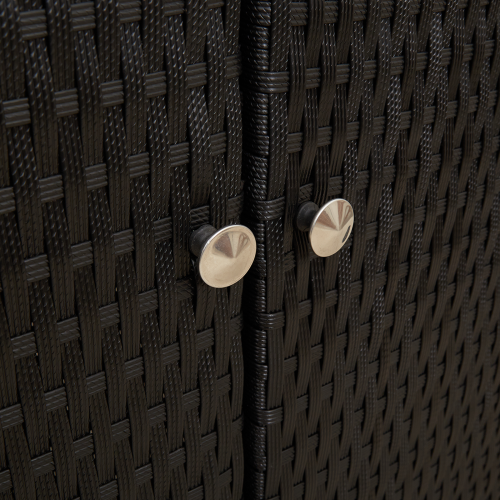 Шкаф за съхранение с рафт с врата Черно 100 x 36 x 102 см Ратан