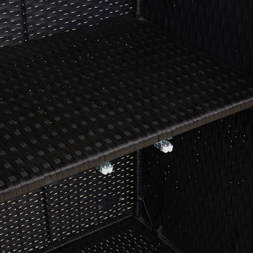 Шкаф за съхранение с рафт с врата Черно 100 x 36 x 102 см Ратан