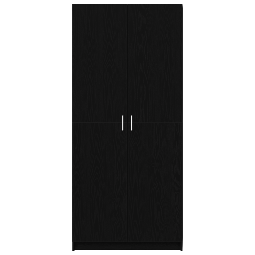 Гардероб с рафт Черния дъб 80 x 50,5 x 180 см Инженерно дърво