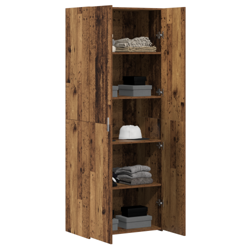 Висок шкаф 2 pcs Старо дърво 70 x 42,5 x 185 см