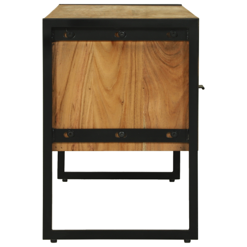 ТВ шкаф Кафяво 100 x 35 x 50 см Солидно акациево дърво