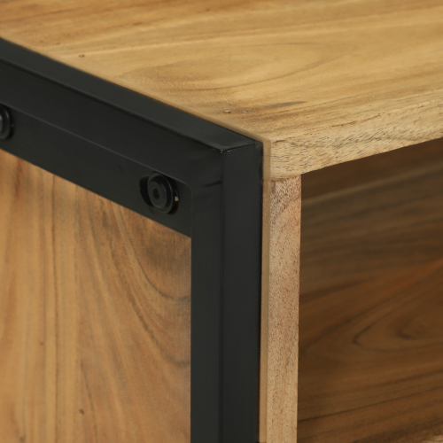 ТВ шкаф Кафяво 100 x 35 x 50 см Солидно акациево дърво