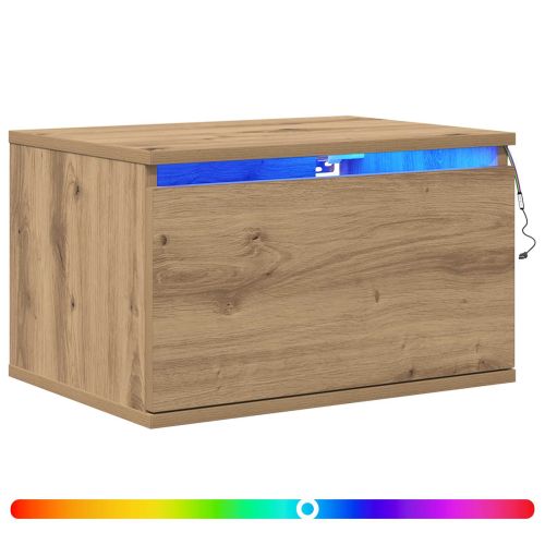 Стенен шкаф за нощно шкафче 2 pcs Дъб 50 x 36 x 30 см