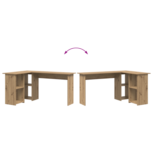 Бюро с рафт Дъб 142 x 102 x 73 см Инженерно дърво