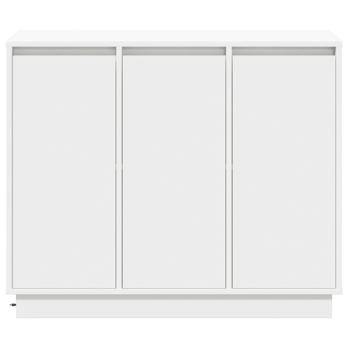 LED конзолна маса Бяло 90 х 32 х 75 см Инженерно дърво