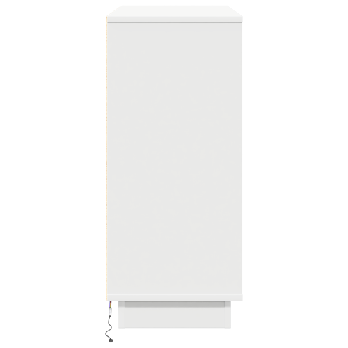 LED конзолна маса Бяло 90 х 32 х 75 см Инженерно дърво