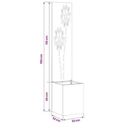 Екран за градинска неприкосновеност Антрацит 32 x 150 см