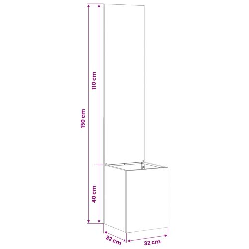 Екран за градинска неприкосновеност Бяло 32 x 150 см