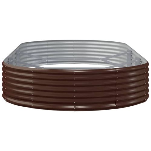 Градинска повдигната леха поцинкована стомана кафяво