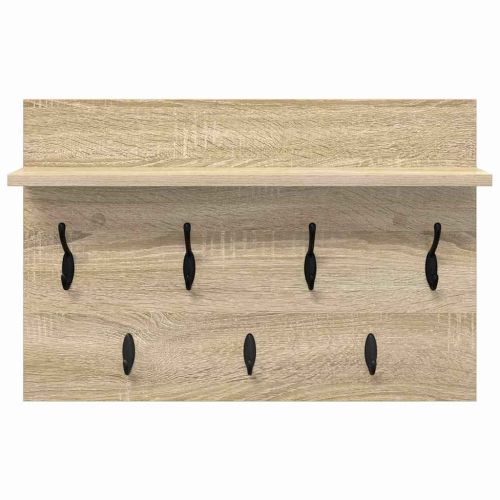 Стенен закачалка за палта с рафт Сонома дъб 60 x 40 x 12 cm