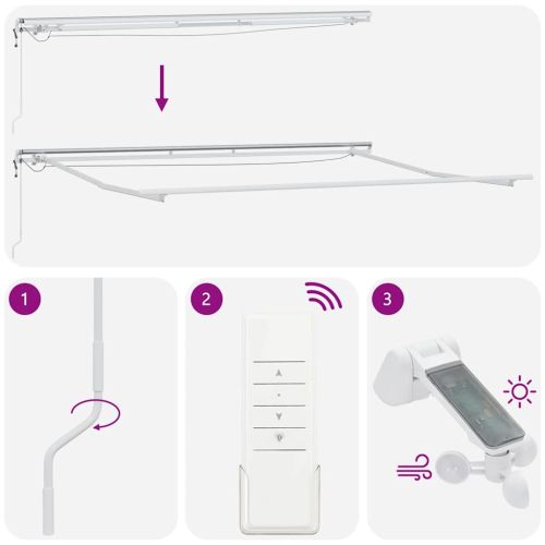 Автоматично прибираща се тента с LED, кафяв, 400x300 см