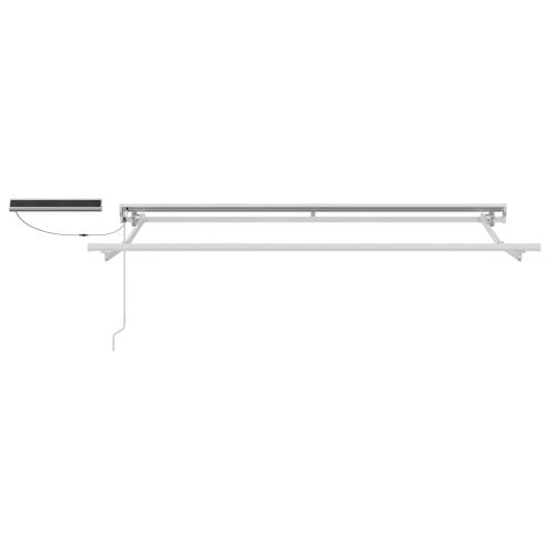 Електрически разтегателен навес Бордо и Бяло 3,5 x 2 m