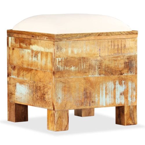 Пейка за съхранение, регенерирано дърво масив, 40x40x45 см