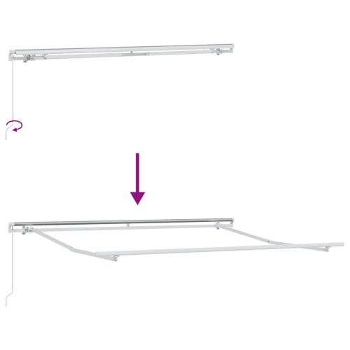 Сгъваем навес Бежово 350 x 250 cm Полиестер и алуминий