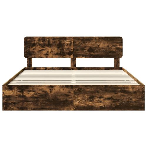 Рамка за легло с чекмедже с таблото Пушена Дъб 180 x 200 cm