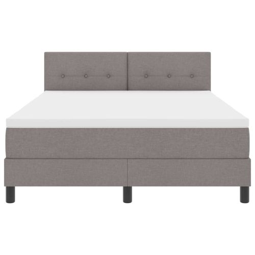 Легло с пружинирана основа с матрак Таупе 140 x 200 cm текстил