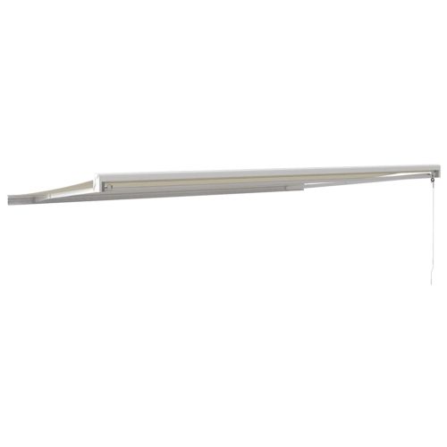 Прибираща се тента кремава 5x3 м плат и алуминий