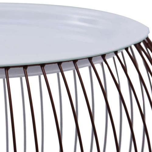 Маса за кафе, златиста, Ø 41 см