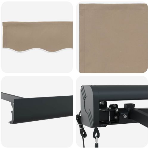 Сенник Бежово 350 x 250 cm Полиестер и алуминий