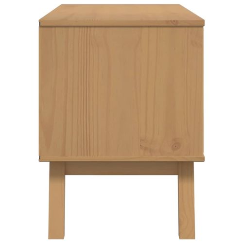 ТВ шкаф OLDEN, кафяв, 114x43x57 см, борово дърво масив