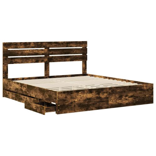 Рамка за легло Димян дъб 180 x 200 cm Инженерна дървесина