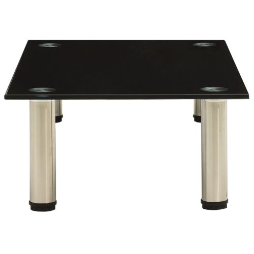 ТВ поставка, черна, 60x35x17 см, закалено стъкло