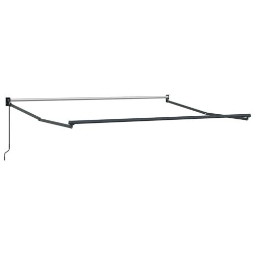 Ръчно прибираща се тента, кафява, 300x250 см