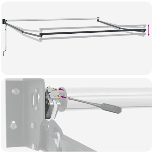 Сгъваем навес Бежово 400 × 300 cm Полиестер и алуминий