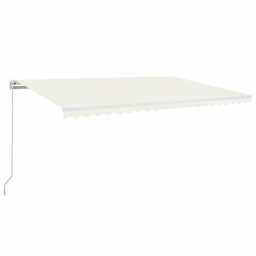Ръчно прибиращ се сенник, 500x300 см, кремав