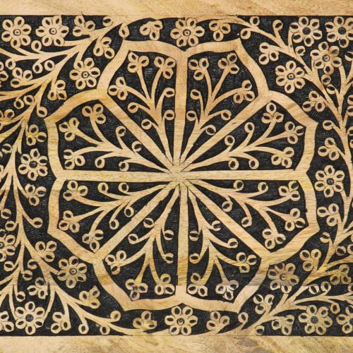 Страничен шкаф 80x33x75 см манго масивно дърво