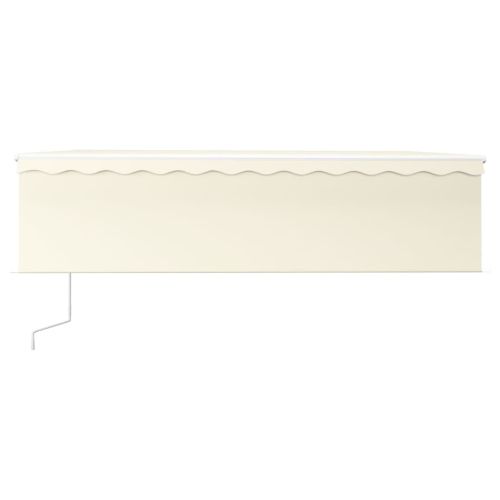 Автоматично прибиращ се сенник с щора, 5x3 м, кремав