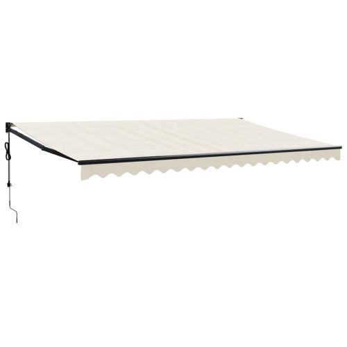 Автоматично прибираща се тента, кремаво, 5x3 м
